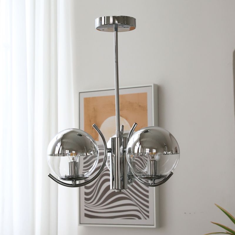 $200 Directed Upward Shade Enclosure Light Chandelier with Polygonal Shape and Adjustable Hanging Rod 